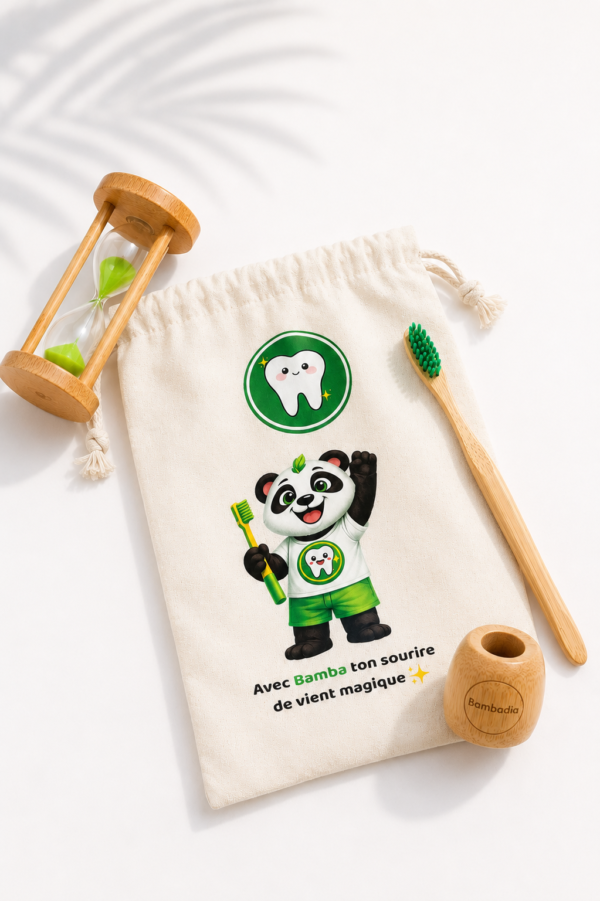 🌿 Le pochon Bambadia – Le rituel du brossage enfin adopté