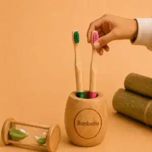 Pack 2 brosses à dents et sablier en bambou