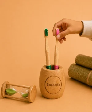 Pack 2 brosses à dents et sablier en bambou