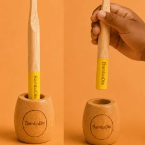 Porte brosse à dents en bambou
