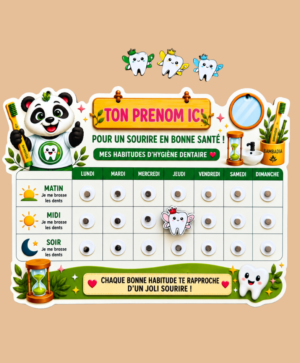 Tableau de suivi du brossage pour enfant