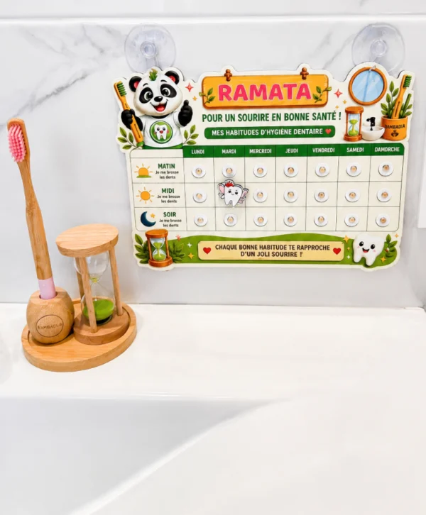 Tableau de suivi brossage dents enfant sdb