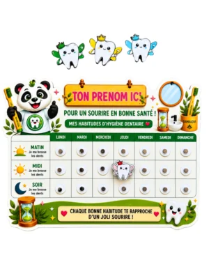 Tableau de suivi du brossage pour enfant